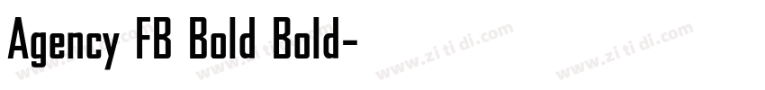 Agency FB Bold Bold字体转换